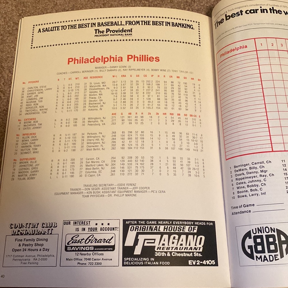 1976 NLCS Phillies vs. Reds program - Picture 4 of 4